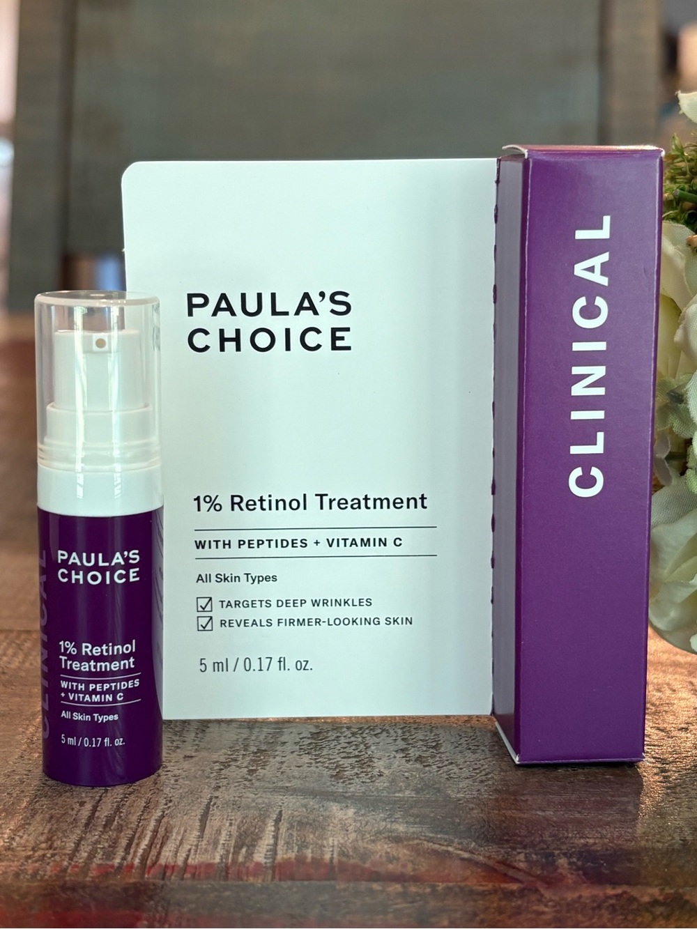 NEW Paula’s Choice CLINICAL 1% RETINOL Treatment with PEPTIDES + Vitamin C!